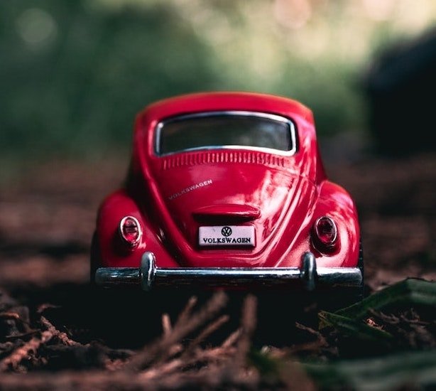 Image of a red volswagen beetle