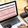 Filing claim on a laptop